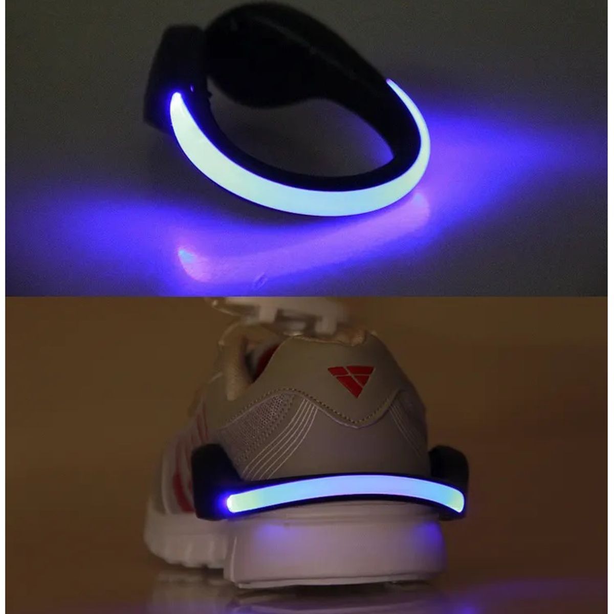 GENERICO - Luces Led Deportivas para Zapatillas Bicicleta Pulsera 2 Unidades Running.