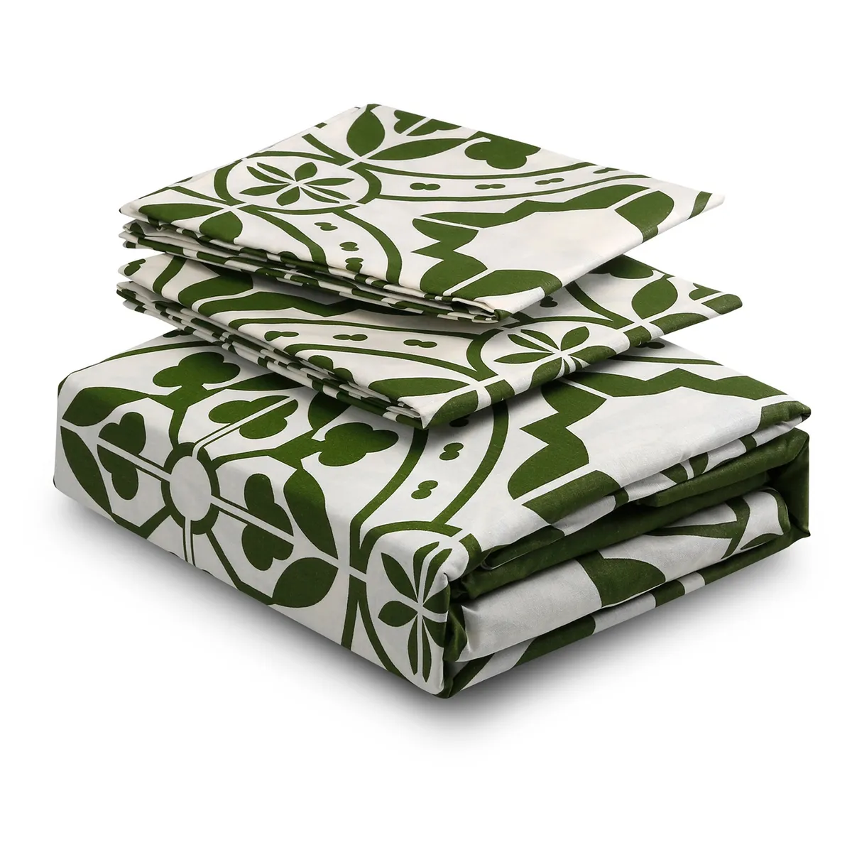 MALLORCA - Juego de Sábanas 144 Hilos 1 Plaza Boceto Green Mallorca