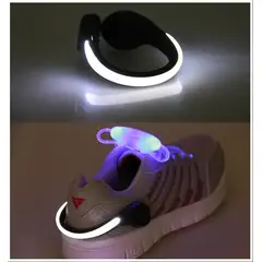 GENERICO - Luces Led Deportivas para Zapatillas Bicicleta Pulsera 2 Unidades Running.