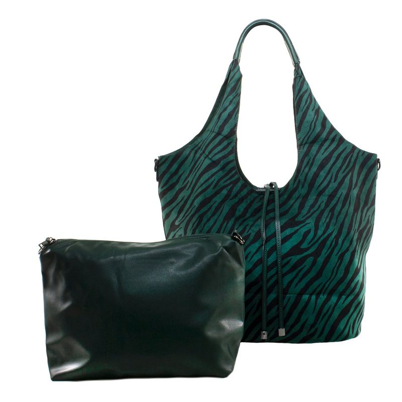MAILEA - Cartera ecocuero 2 manillas para mujer verde