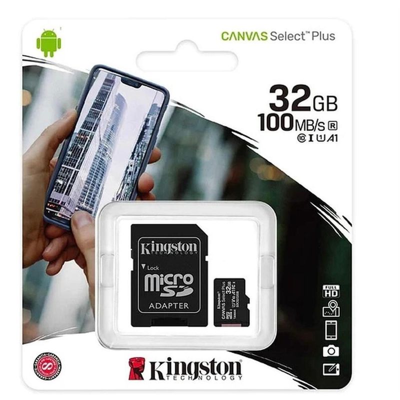 KINGSTON - SDCS2/32GB MEMORIA MICROSD C/ADAPT SELECT PLUS 32GB (740617-298680) KINGSTON.