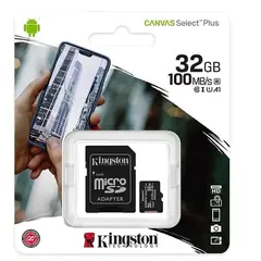 KINGSTON - SDCS2/32GB MEMORIA MICROSD C/ADAPT SELECT PLUS 32GB (740617-298680)