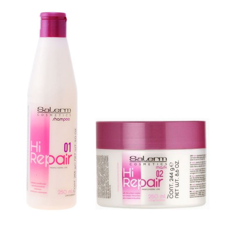 GENERICO - Kit x 2 Shampoo y Mascarilla Tratamiento Hi Repair Salerm…