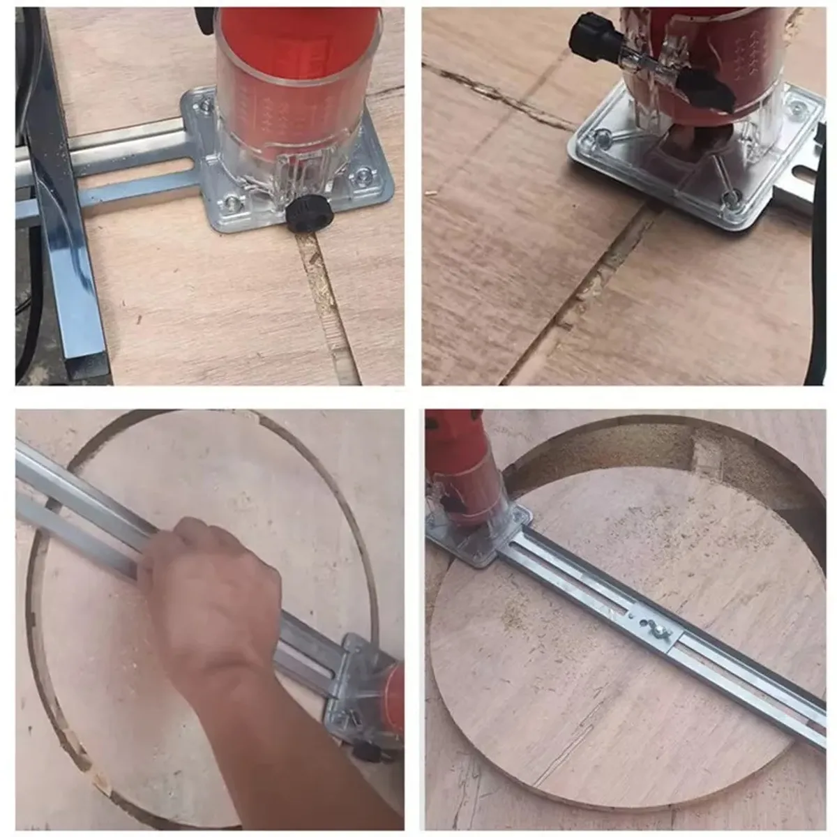 GENERICO - Guia Corte Router Fresadora Carpintería Recto Y Circulo Univ…
