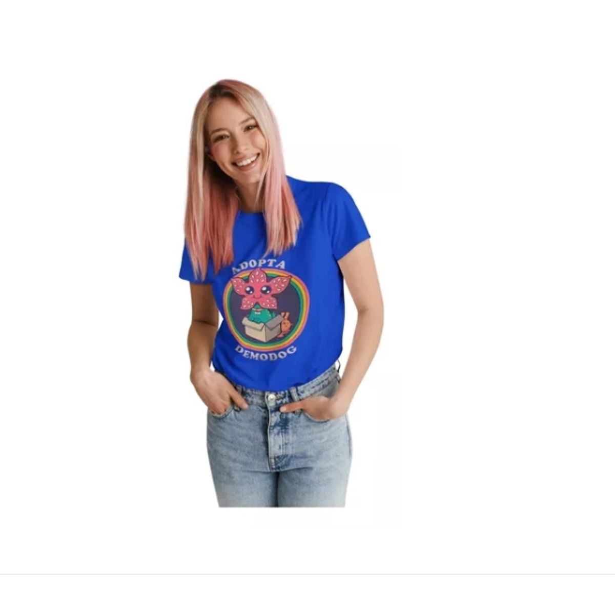 GENERICO - Polera Dama Demondog Stranger Things  Algodón