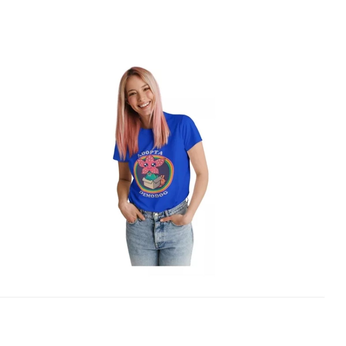 GENERICO - Polera Dama Demondog Stranger Things  Algodón