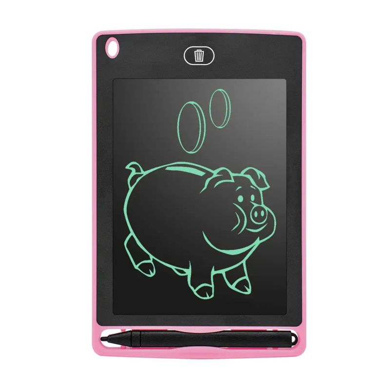 GENERICO - Tablet Lcd Magica 8.5 Pizarra Niños Multicolor Dibujo Rosado