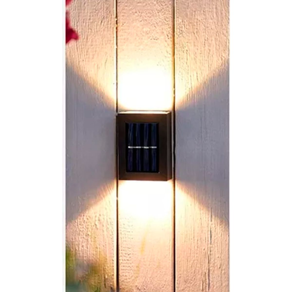 GENERICO - Set 4 Lampara Foco Solar Aplique Exterior Impermeable