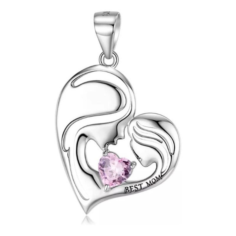 JOYAS ZJ - Collar Madre E Hija Circón Rosa