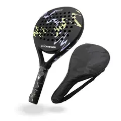 PWRFITNESS - Pala de Padel 4018 Negra con Lila