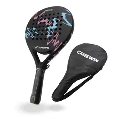 PWRFITNESS - Pala de Padel 4018 Negra con Rosado