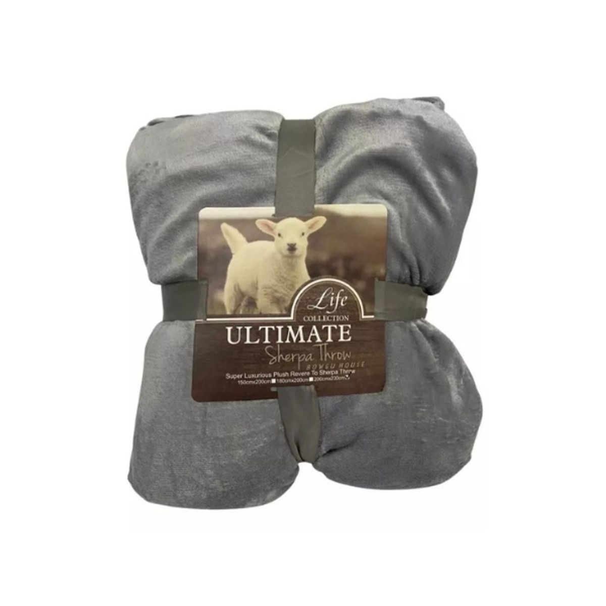 GENERICO - Frazada Polar Plush Térmica Con Chiporro 2 Plazas - Gris