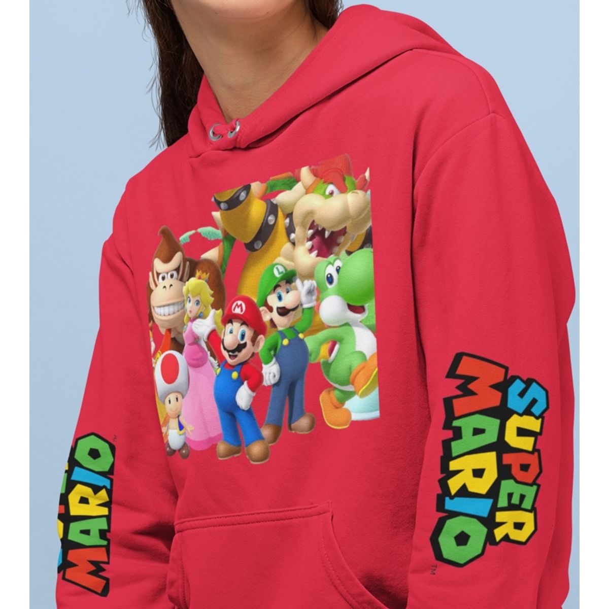 GENERICO - Polerón Mario Bross Mangas Estampadas