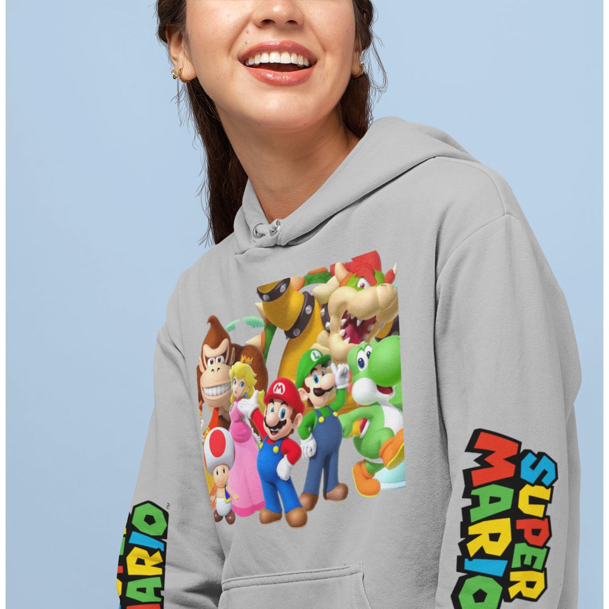 GENERICO - Polerón Mario Bross Mangas Estampadas