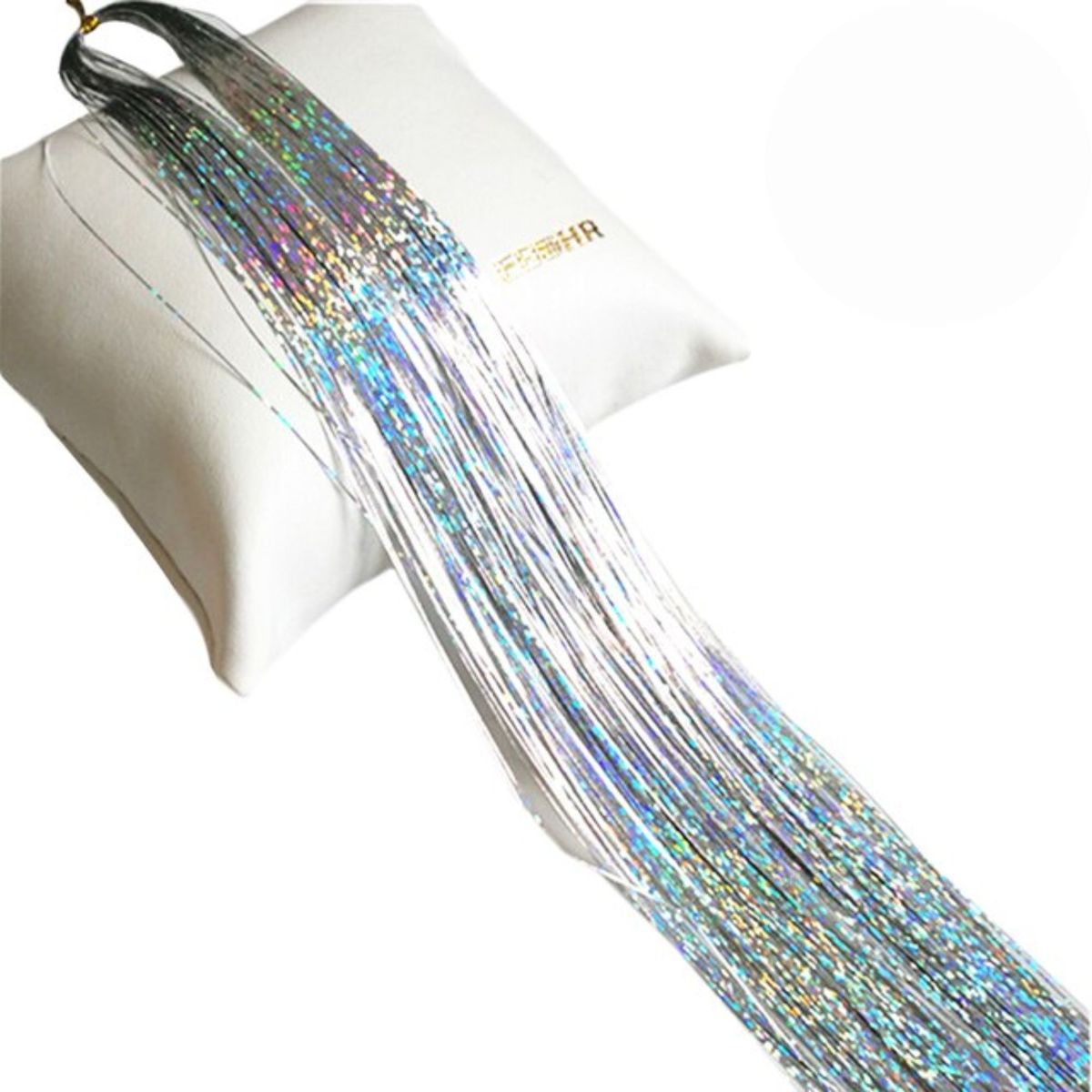 FLOWER SECRET - Mechas o Visos Sintéticos Holograficos Glitter para el Cabello