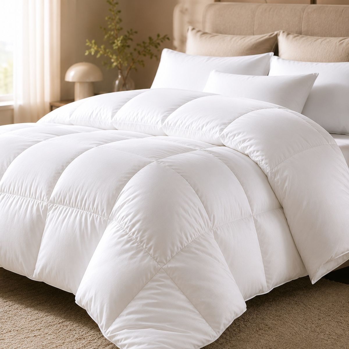 BIANCOBELO - Plumon Superking Invierno Premium  90% pluma de pecho ganso Certificado