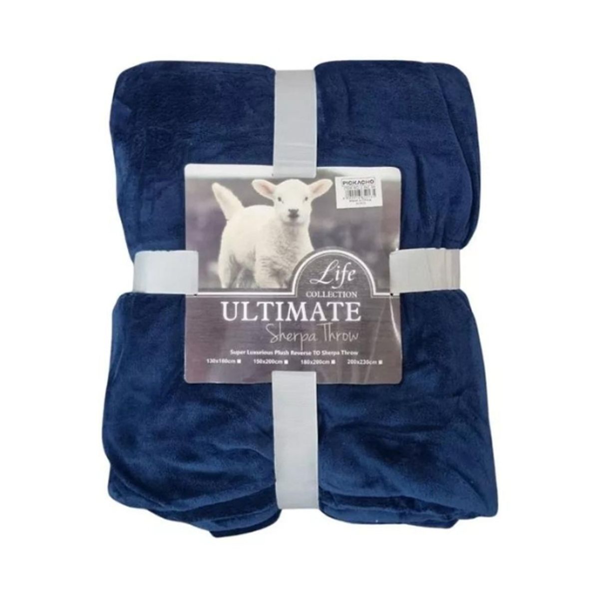 GENERICO - Frazada Polar Plush Térmica Con Chiporro 2 Plazas - Azul