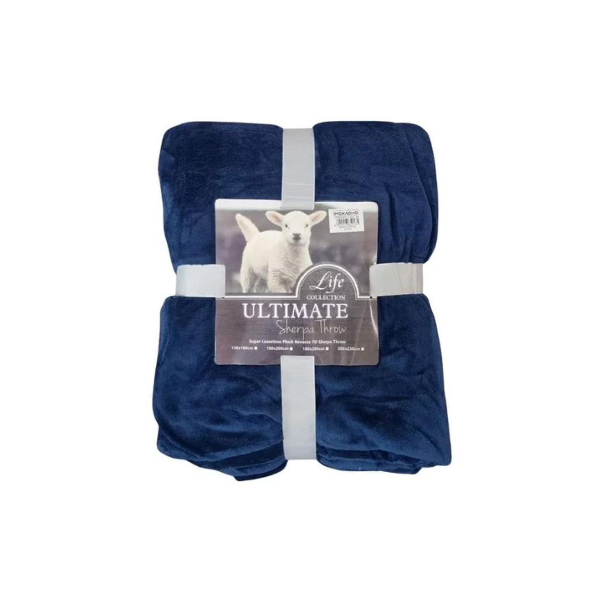 GENERICO - Frazada Polar Plush Térmica Con Chiporro 2 Plazas - Azul