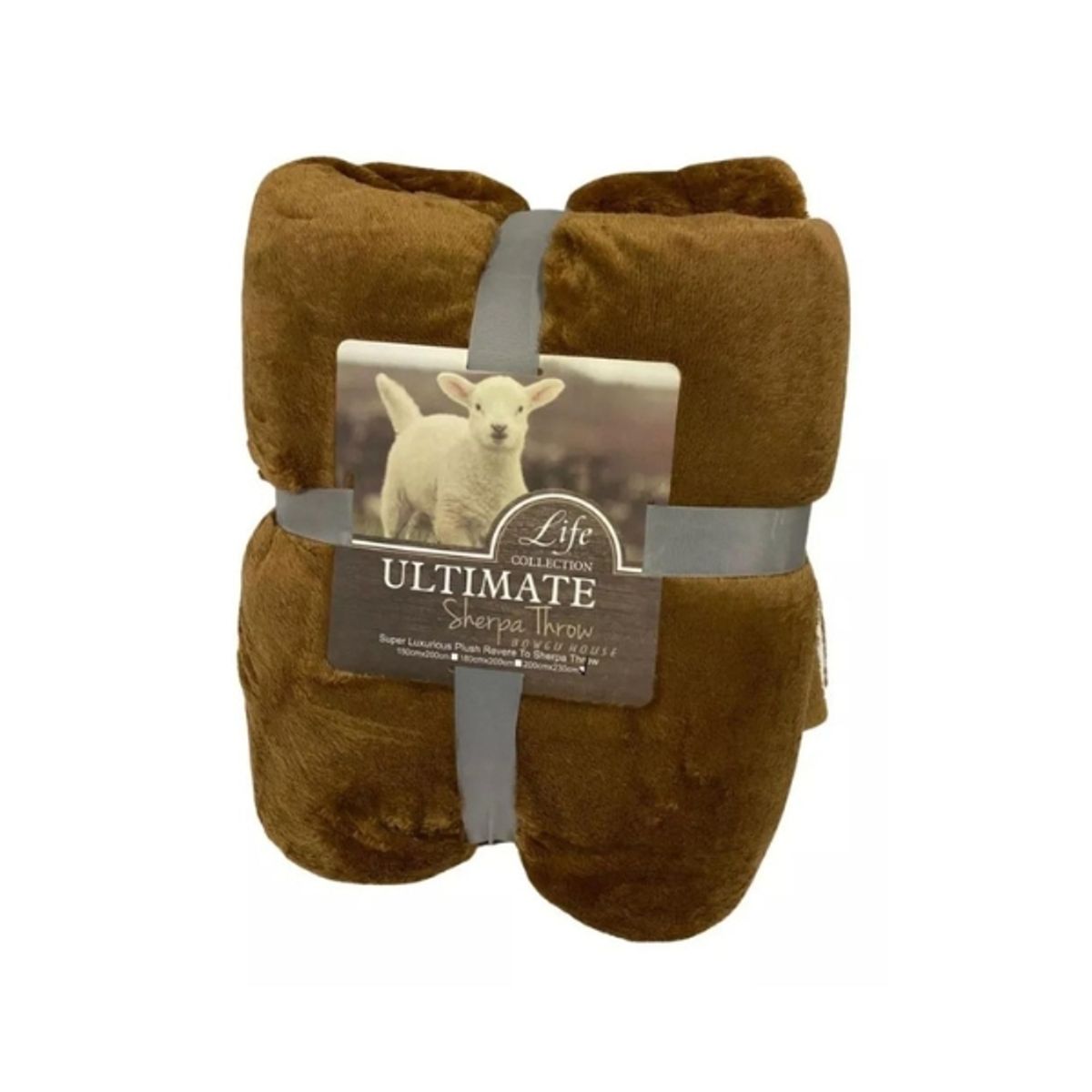 GENERICO - Frazada Polar Plush Térmica Con Chiporro 2 Plazas - Chocolate