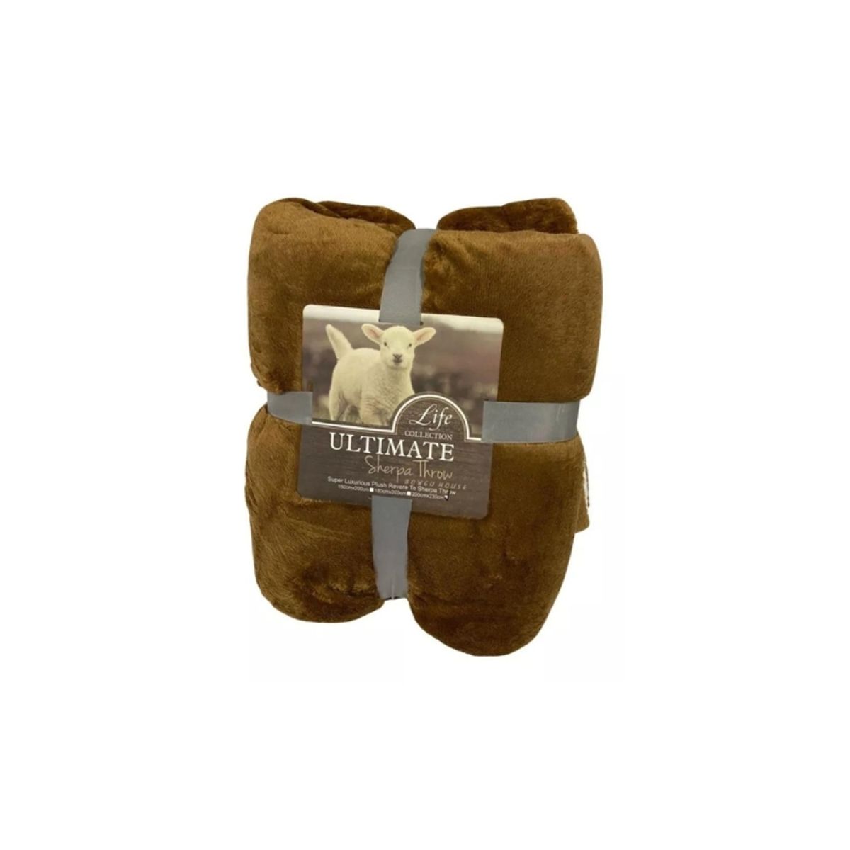 GENERICO - Frazada Polar Plush Térmica Con Chiporro 2 Plazas - Chocolate