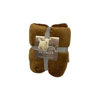 Frazada Polar Plush Térmica Con Chiporro 2 Plazas - Chocolate