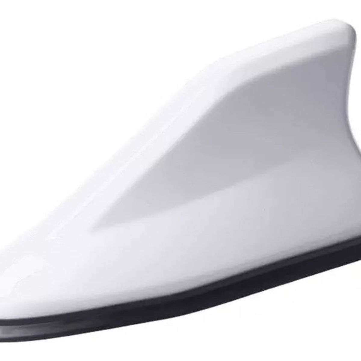 GENERICO - Antena Aleta Tiburón Transmisor Radio Auto Fm Base Goma BLAN