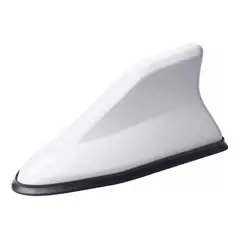 GENERICO - Antena Aleta Tiburón Transmisor Radio Auto Fm Base Goma BLAN