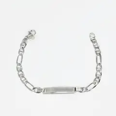 ROSETT - Pulsera valentino 3x1 con placa Plata ley 925