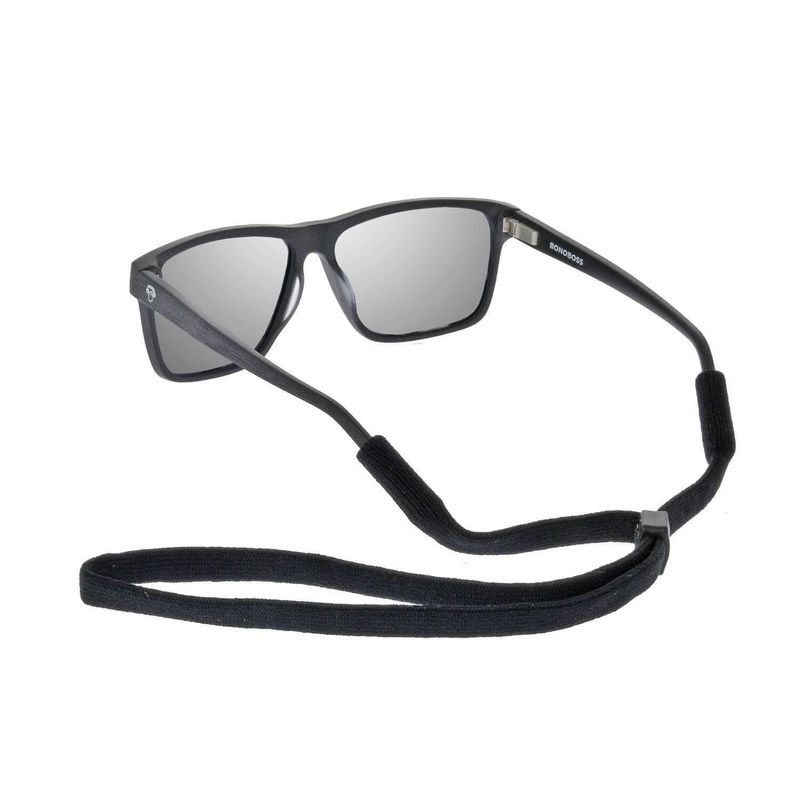 BONOBOSS - Colgante Correa Strap de Algodón Sport Negro para Lentes