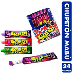 GENERICO - Caramelos Dulce Líquido Chupeton Mabú envase Con 24un