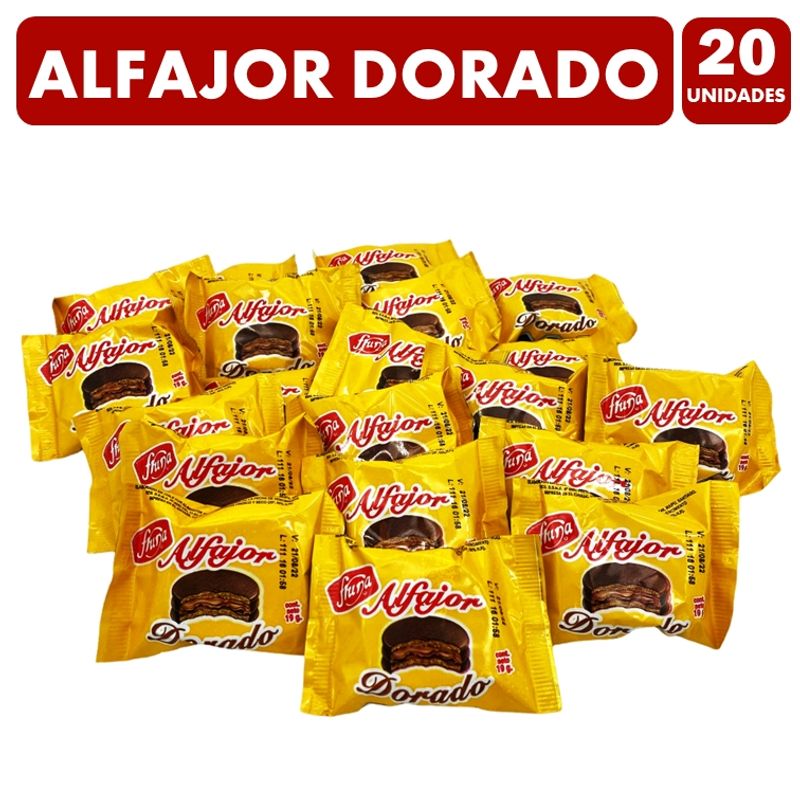 GENERICO - Alfajor Dorado - Clasico Fruna (Bolsa Con 20 Unidades)