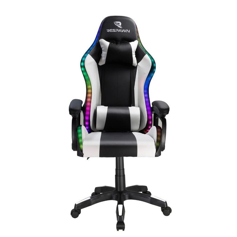 HHGEARS - SILLA GAMER BLACK RGB CON CONTROL REMOTO MOD PRO 600 WHITE