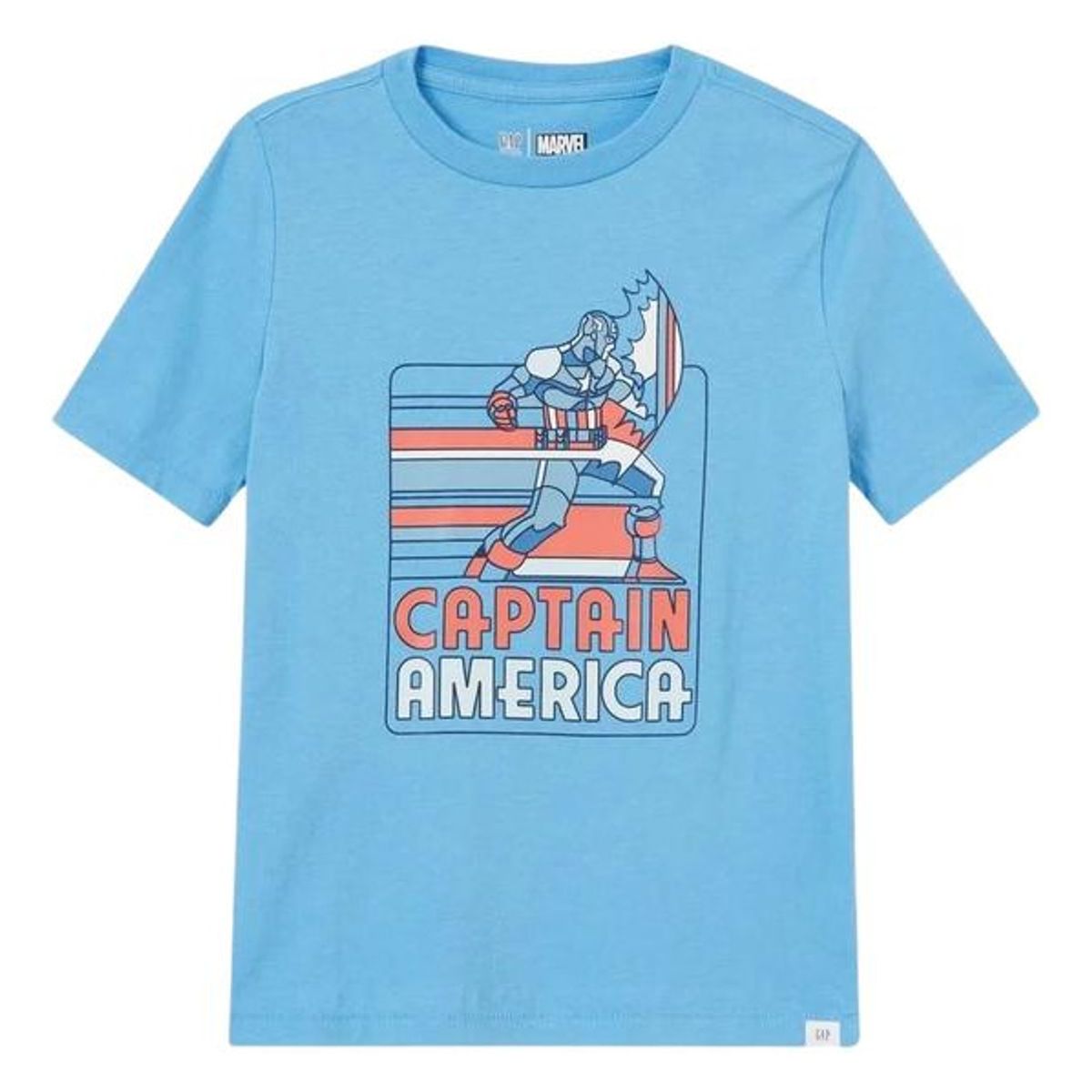 GAP - Polera Marvel Manga Corta Azul Celeste GAP