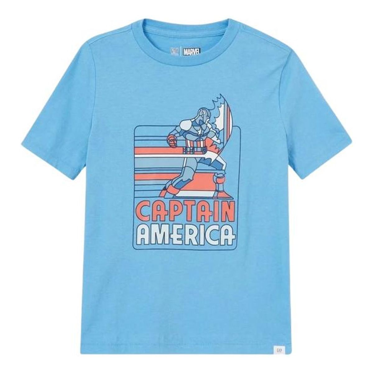 GAP - Polera Marvel Manga Corta Azul Celeste GAP