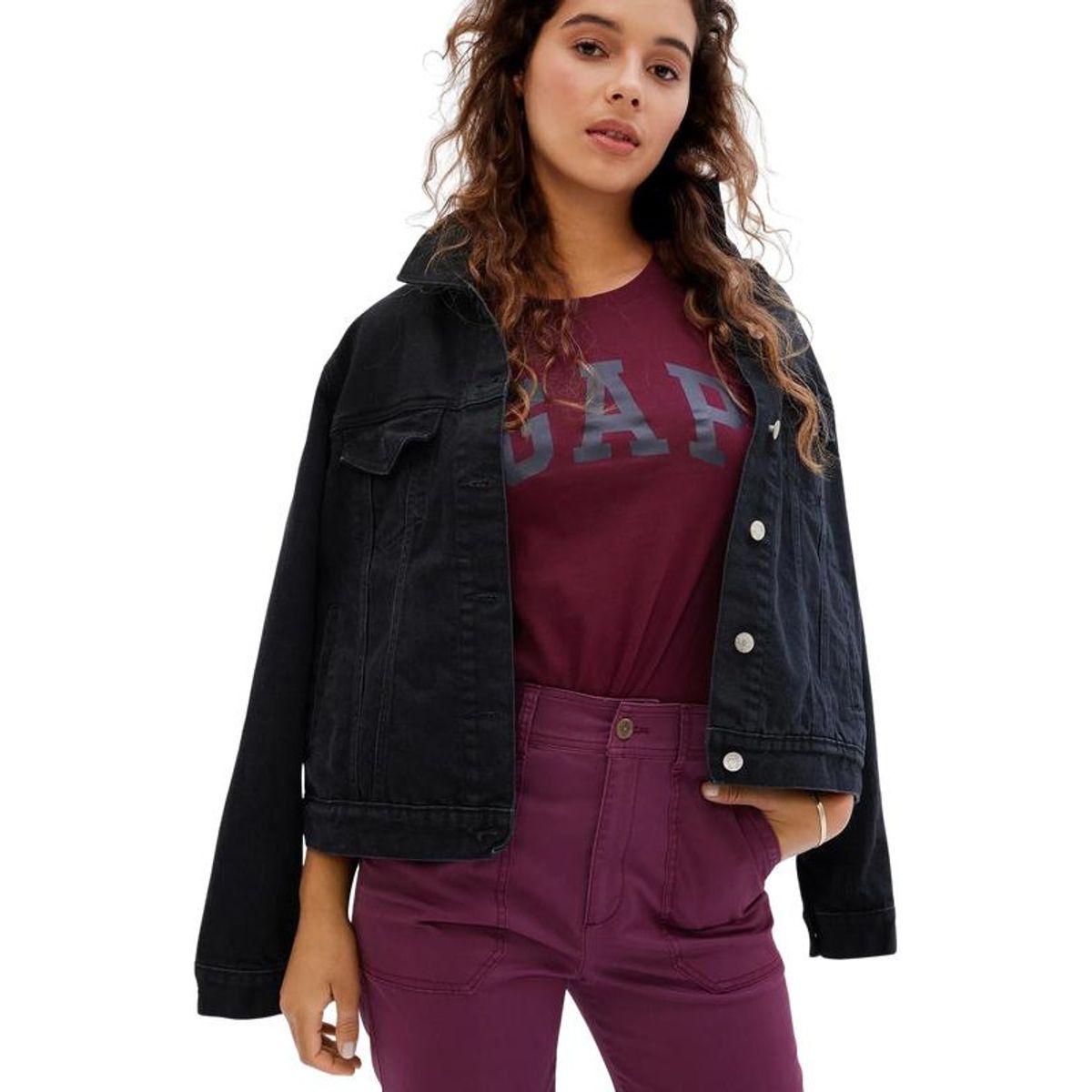 GAP - Polera Logo Clasica Burdeo GAP