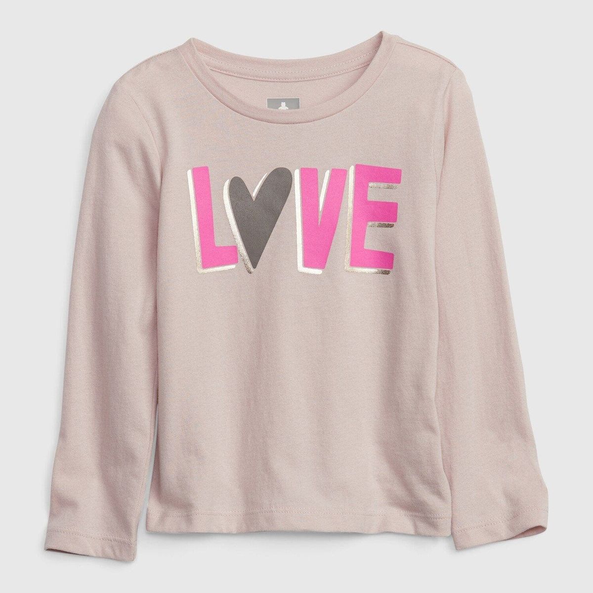 GAP - Polera Toddler Niña Gráfica Manga Larga Rosada GAP