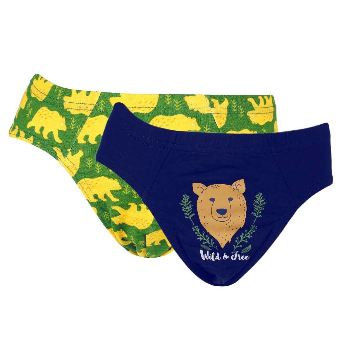 TAIS - 2 Unidades Slip Infantil Algodón Print Oso