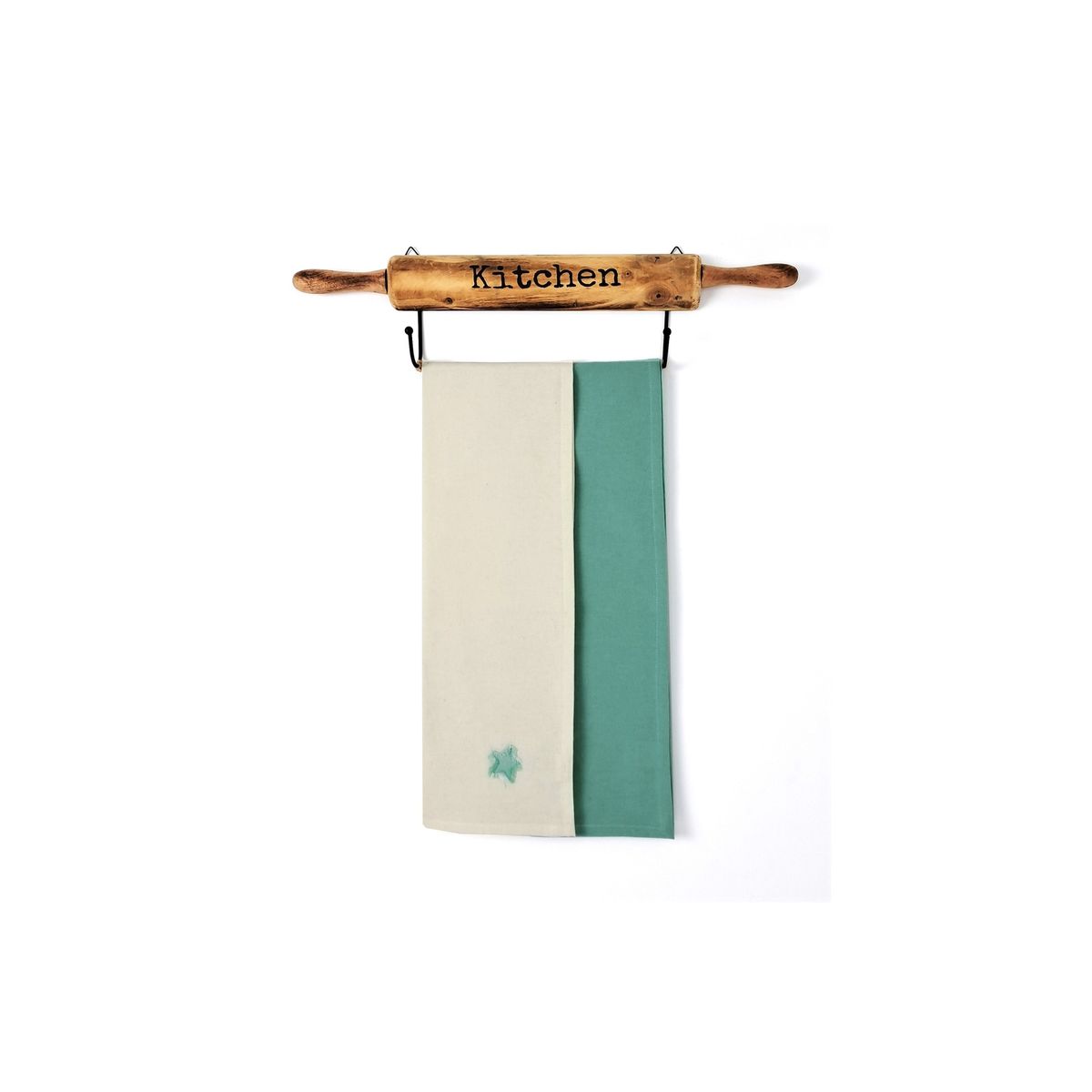 CHANTILLY - Set Paño Cocina Estrella Deshilachada 60x90 Cm Celeste CHANTILLY