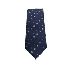 PHILIPPE SALVET - Corbata Azul Balón Futbol Blanco Microfibra 7 Cm