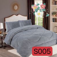 Cubrecama de Invierno Plush con Chiporro 2 Plaza Gris