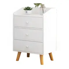 GENERICO - Velador magic 3 cajones color blanco