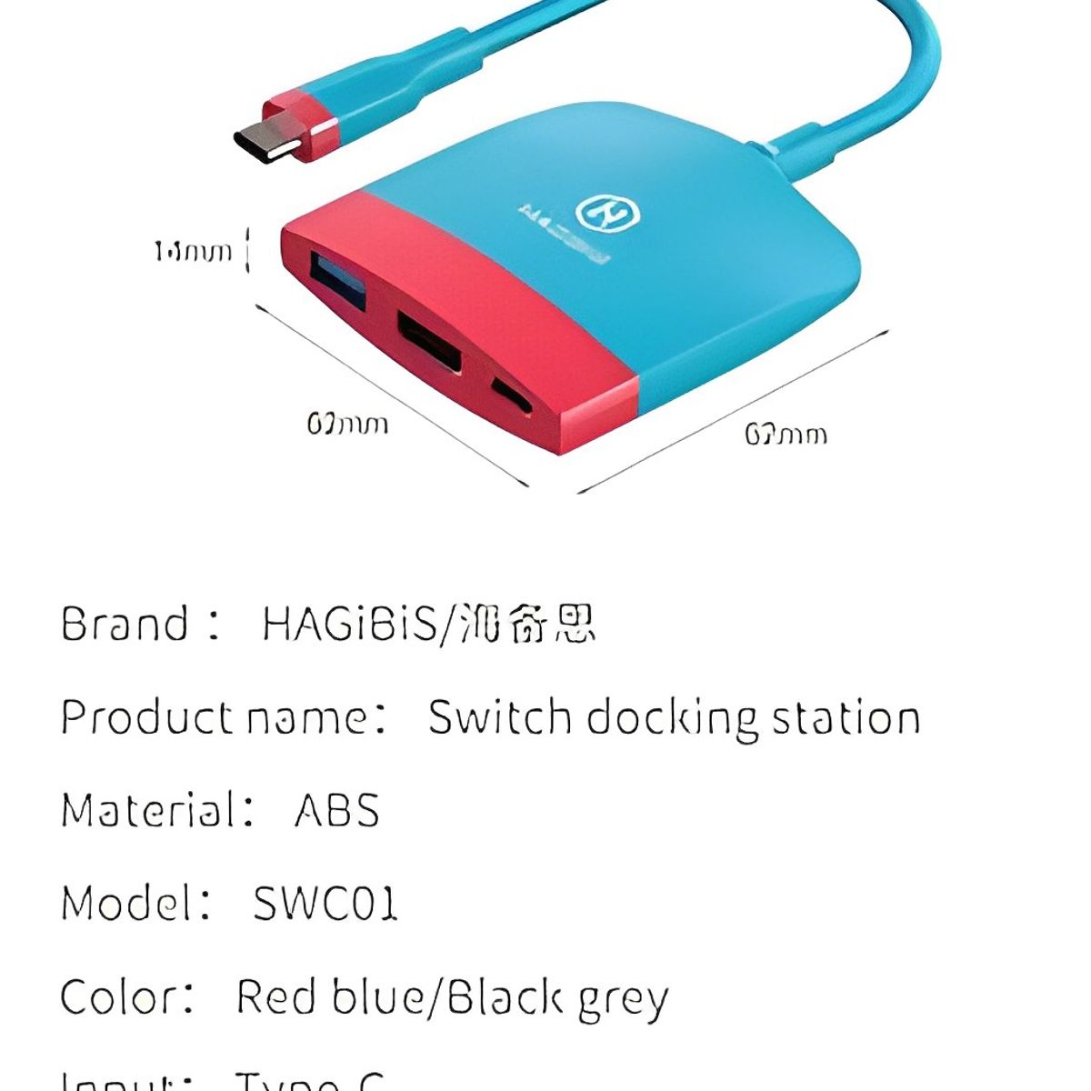 HAGIBIS - Convertidor De Video Dock Nintendo Switch 4k 60hz Usb C Hdmi