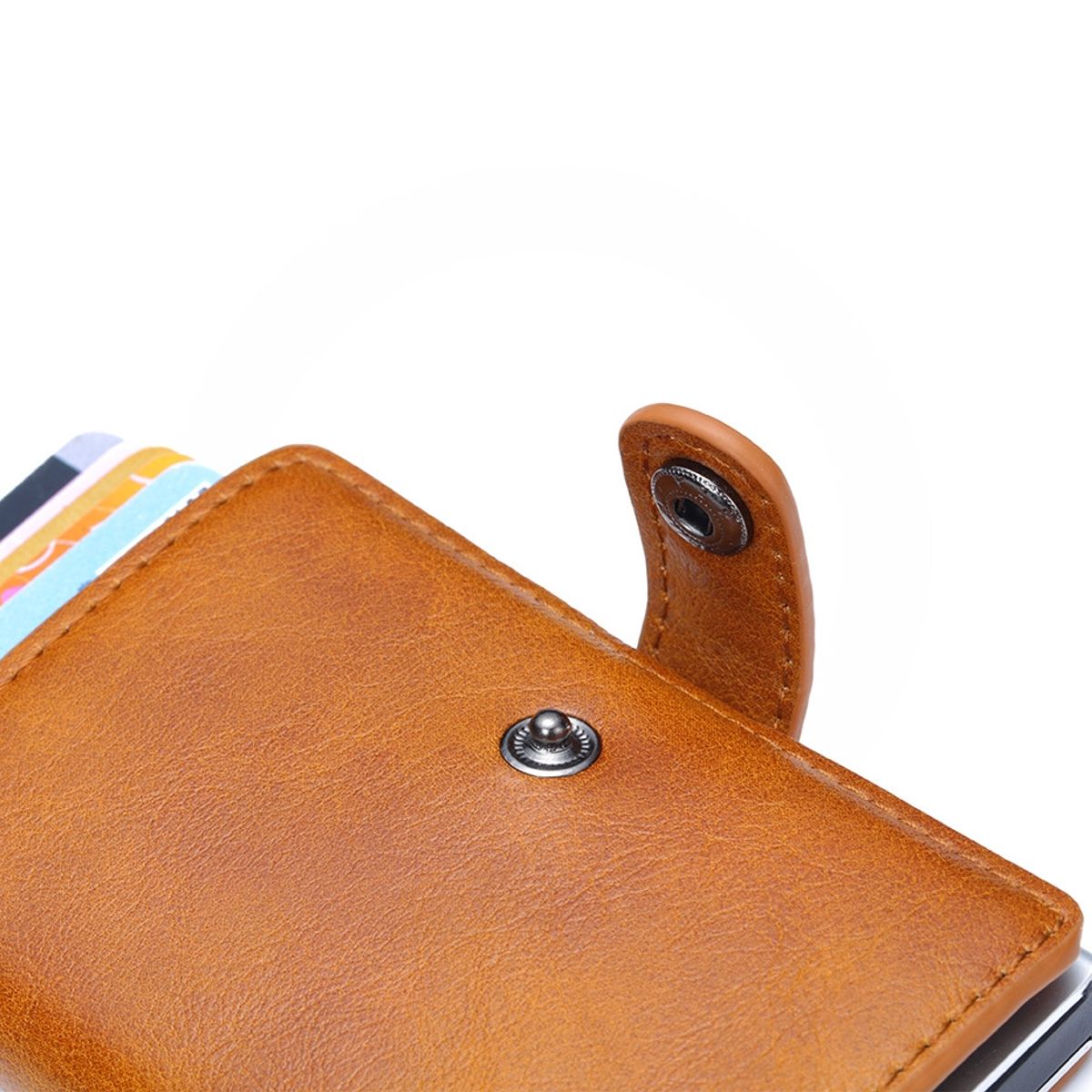 GENERICO - Billetera Tarjetero Cuero Pu Minimalista Hombre Mujer Rfid