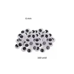 GENERICO - Set De Ojos Locos 160 Unidades Manualidades 6 Mm