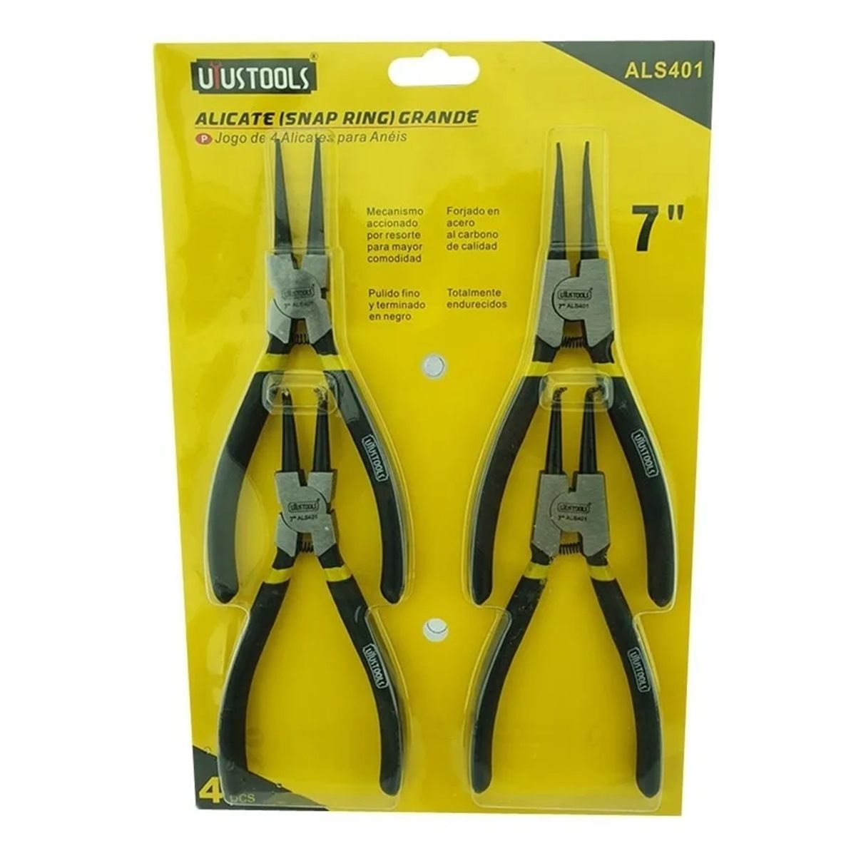 UYUSTOOL - Juego Set Kit De Alicates Saca Seguros 7 Pulgadas Uyustools