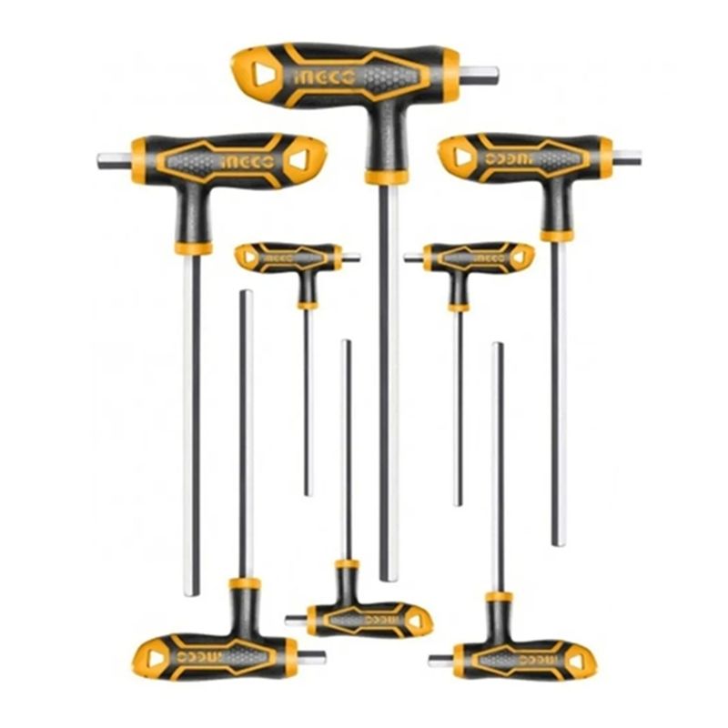 INGCO - Set Juego Llaves Allen Hexagonal C/mango T 8 Piezas