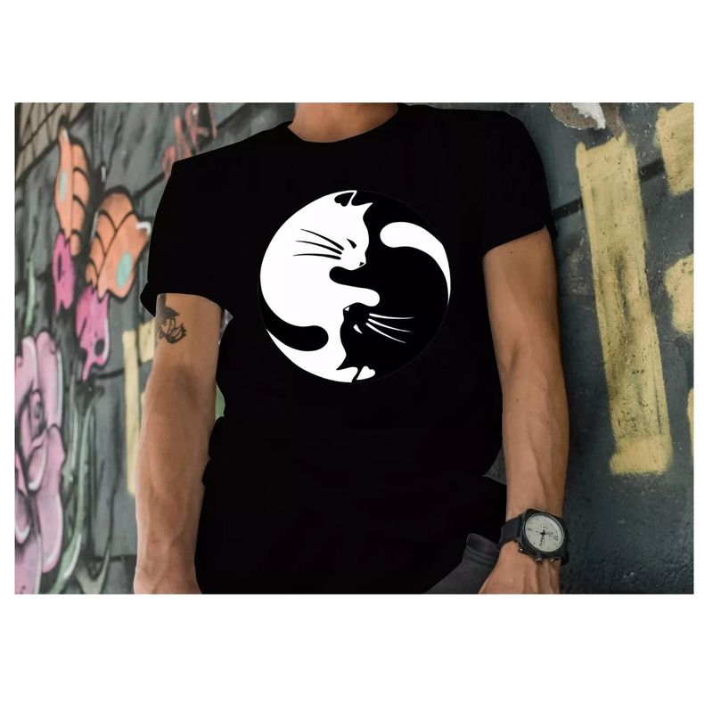 ROLY - Polera Yin Y Yang Gatos Catlove Felino…