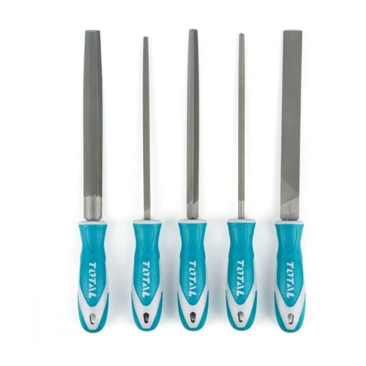 TOTAL TOOLS - Kit Set Juego De Limas De Acero 5 Piezas 8 Pulgadas Total