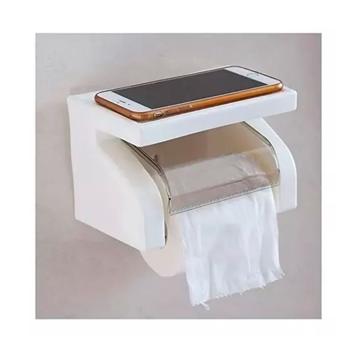 GENERICO - Porta Rollo Papel Higiénico Con Soporte Para Celular