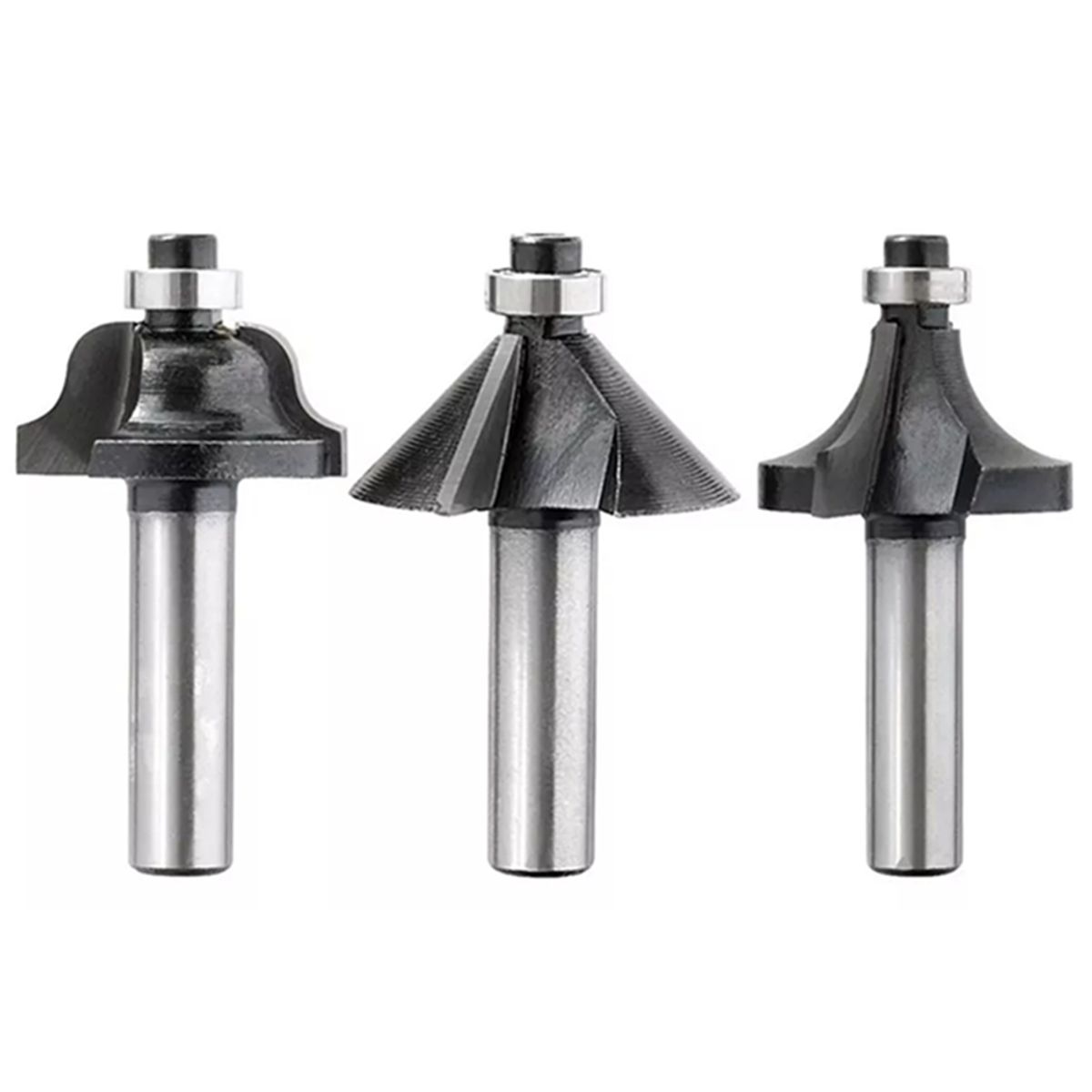 KWB - Kit Set Juego De Fresas 3 Pcs 6.35mm Tupi Router Kwb 757020